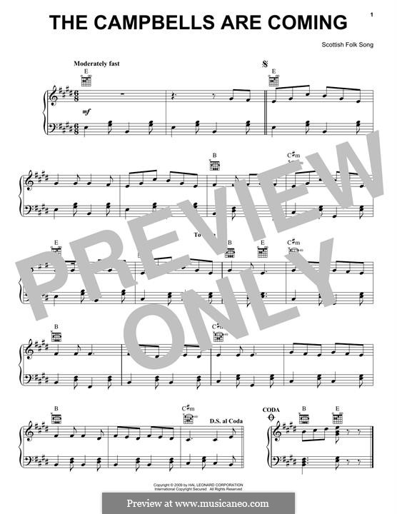 The Campbells are Coming: Para Piano by folklore