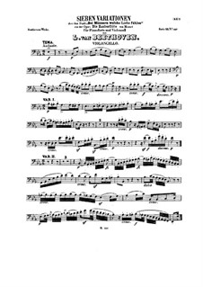 Seven Variations on 'Bei Männern welche Liebe fühlen' by Mozart, WoO 46: Parte de solo by Ludwig van Beethoven