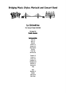 La Golondrina for Concert Band: La Golondrina for Concert Band by folklore