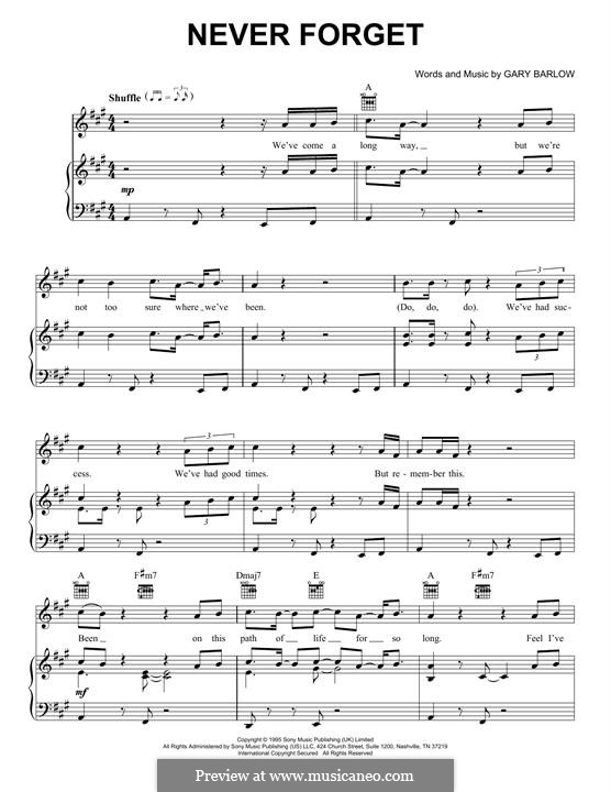 Never Forget (Take That): Never Forget (Take That) by Gary Barlow