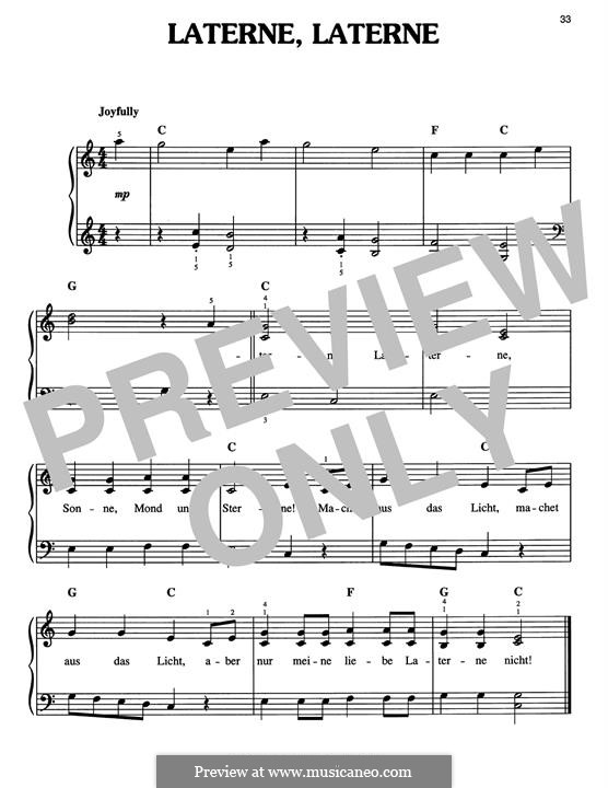 Laterne, Laterne: Para Piano by folklore