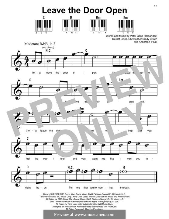 Leave The Door Open (Silk Sonic): Para Piano by Bruno Mars