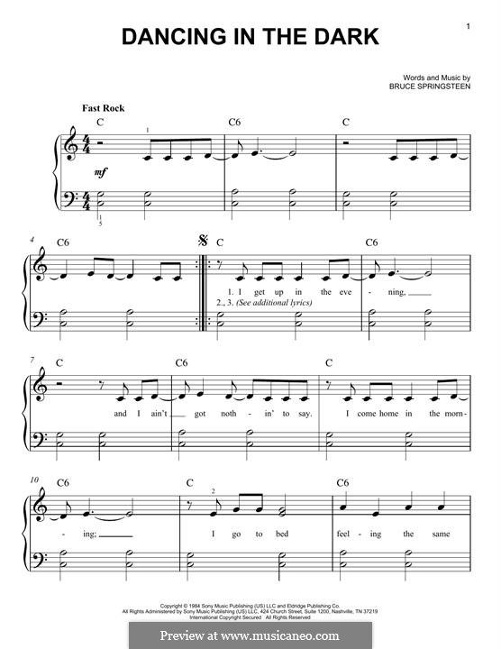 Dancing in the Dark: Para Piano by Bruce Springsteen