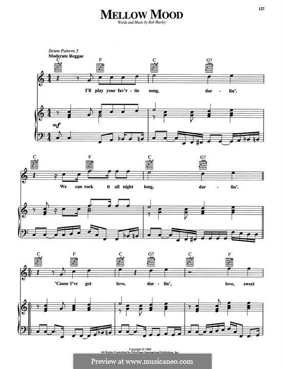 Mellow Mood: Para vocais e piano (ou Guitarra) by Bob Marley
