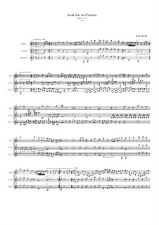 Trio No.6 for Three Clarinets, Op.8 No.3: movimento III by Jacques-Jules Bouffil