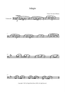 Adagio in G Minor: para violoncelo e piano - parte violoncelo by Tomaso Albinoni