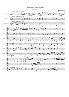 Trio No.1 for Three Clarinets, Op.7: partitura by Jacques-Jules Bouffil