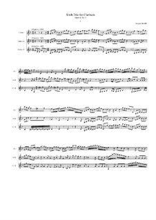 Trio No.6 for Three Clarinets, Op.8 No.3: movimento I by Jacques-Jules Bouffil