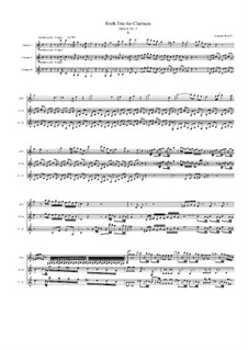 Trio No.6 for Three Clarinets, Op.8 No.3: movimento II by Jacques-Jules Bouffil