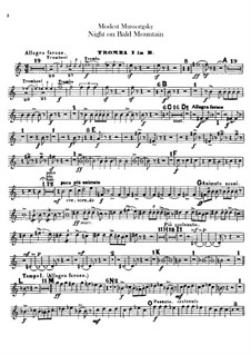 Night on Bald Mountain: parte trompetas by Modest Mussorgsky