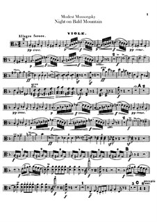 Night on Bald Mountain: parte viola by Modest Mussorgsky