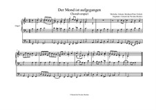 Der Mond ist aufgegangen: Für Orgel by Johann Abraham Schulz