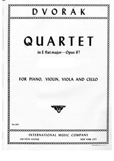 Piano Quartet No.2 in E Flat Major, B.162 Op.87: movimento I by Antonín Dvořák