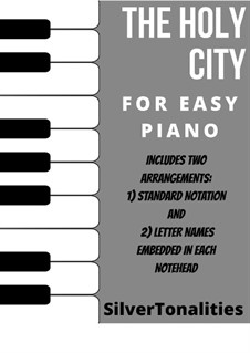The Holy City: For easy piano sheet music combo by Stephen Adams
