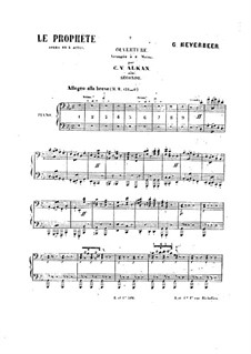 Le prophète (The Prophet): Overture, para piano para quatro mãos by Giacomo Meyerbeer