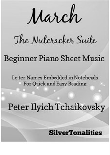No.2 March: For beginner piano sheet music by Pyotr Tchaikovsky