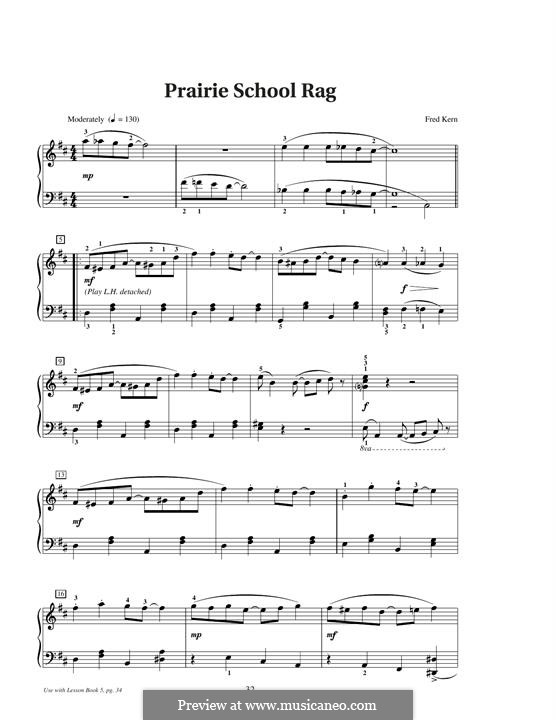 Prairie School Rag: Para Piano by Fred Kern