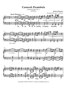 Carnival, Op.9: No.1 Preambule by Robert Schumann