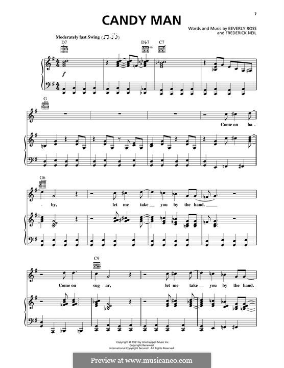 Candy Man (Roy Orbison): Para vocais e piano (ou Guitarra) by Beverly Ross, Fred Neil