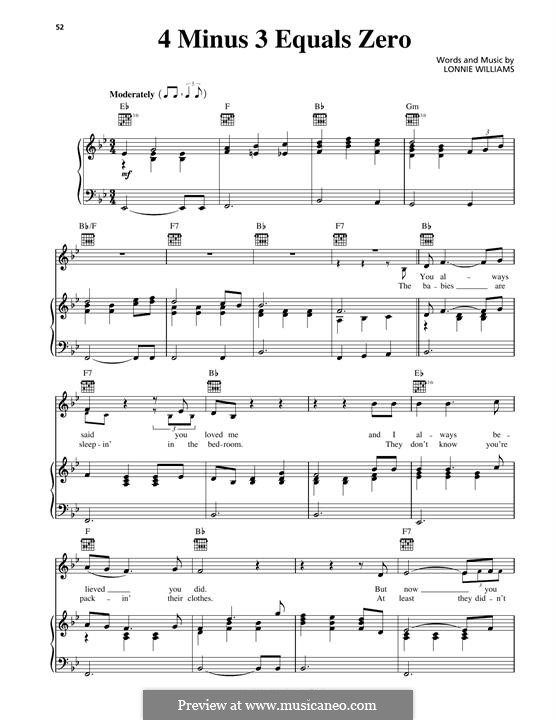 4 Minus 3 Equals Zero (George Strait): 4 Minus 3 Equals Zero (George Strait) by Lonnie Williams