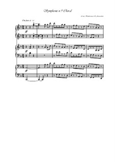 Ode to Joy, for Piano: For trio by Ludwig van Beethoven