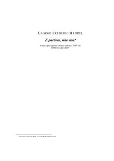E partirai, mia vita, HWV 111: E partirai, mia vita by Georg Friedrich Händel