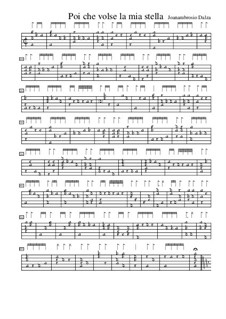 Poi che volse la mia stella, f.53v: Poi che volse la mia stella by Joan Ambrosio Dalza