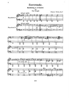 Serenade No.1 in D Major, Op.11: dois pianos de quatro mãos by Johannes Brahms