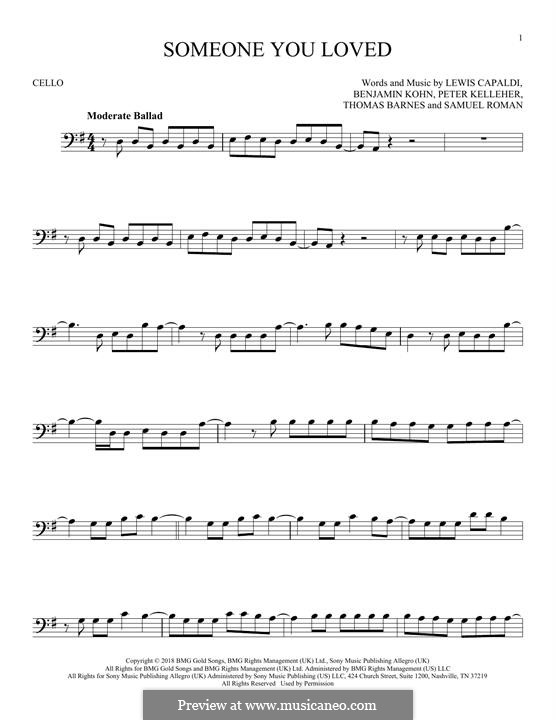 Someone You Loved: para violoncelo by Benjamin Kohn, Peter Kelleher, Thomas Barnes, Samuel Roman, Lewis Capaldi
