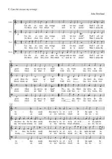 Can She Excuse My Wrongs: para vozes by John Dowland