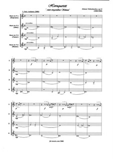 Quartet for Four French Horns '...my sound-shaped longing' (2000/2008), Op.13: partitura by Johann Teibenbacher