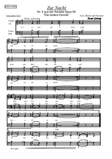 Die heitere Familie, Op.59: Nr.5 Zur Nacht by Bernd Gehring