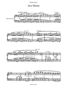 Ave Maria IV, S.545: Para Piano by Franz Liszt
