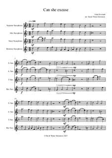 Can She Excuse My Wrongs: para quarteto de saxofone by John Dowland