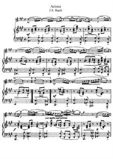 Arioso in G Major: para flauta e piano by Johann Sebastian Bach