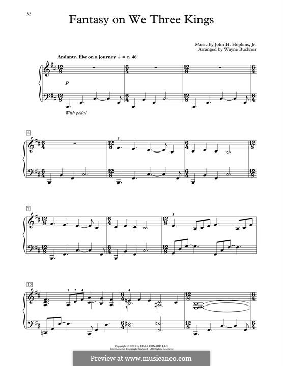Piano version: para um único musico (Editado por H. Bulow) by John H. Hopkins Jr.
