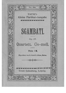 String Quartet in C Sharp Minor, Op.17: String Quartet in C Sharp Minor by Giovanni Sgambati