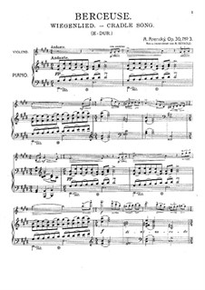 Four Pieces for Violin and Piano, Op.30: No.3 Berceuse by Anton Arensky