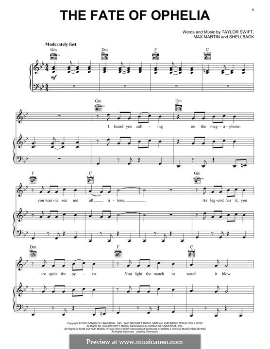 Shellback Music The Fate Of Ophelia (Taylor Swift) por Shellback, Max Martin em músicaNeo