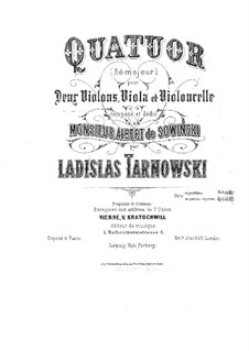 String Quartet in D Major: String Quartet in D Major by Władysław Tarnowski