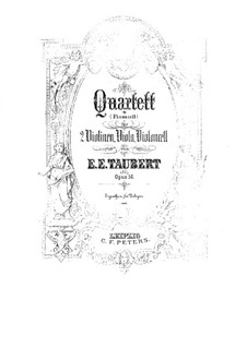 Quartet for Strings in F Sharp Minor, Op.56: Partes by Ernst Eduard Taubert