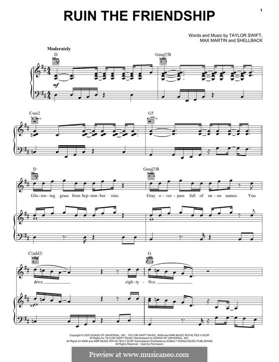 Shellback Music Ruin The Friendship (Taylor Swift) por Shellback, Max Martin em músicaNeo