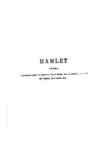 Hamlet: Libretto by Ambroise Thomas