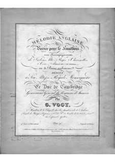 Mélodie anglaise, for Oboe and Piano: Mélodie anglaise, for Oboe and Piano by Gustave Vogt