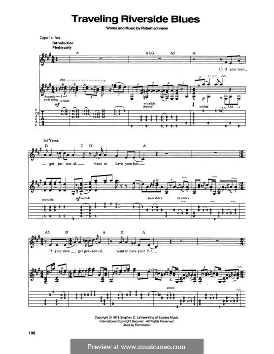 Traveling Riverside Blues: Para Guitarra by Robert Leroy Johnson