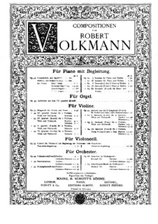 Sonatina for Violin and Piano No.1, Op.60: partitura by Robert Volkmann