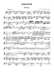 Sonatina for Violin and Piano No.1, Op.60: Parte de solo by Robert Volkmann