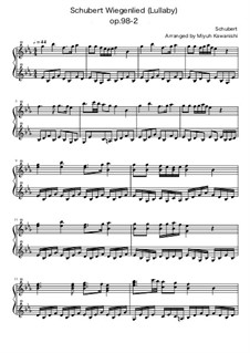Wiegenlied (Cradle Song), D.498 Op.98 No.2: For toy piano by Franz Schubert