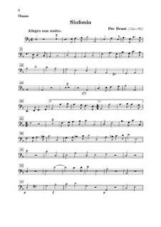 Sinfonia in D Minor for Strings and Basso Continuo: parte basso continuo by Per Brant