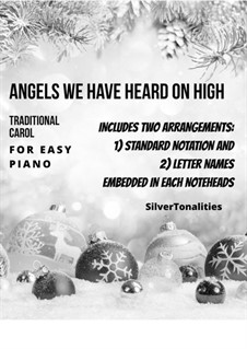 Piano version: Easy piano sheet music combo by folklore